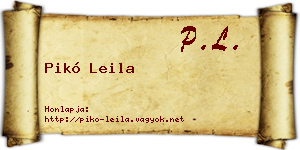 Pikó Leila névjegykártya
